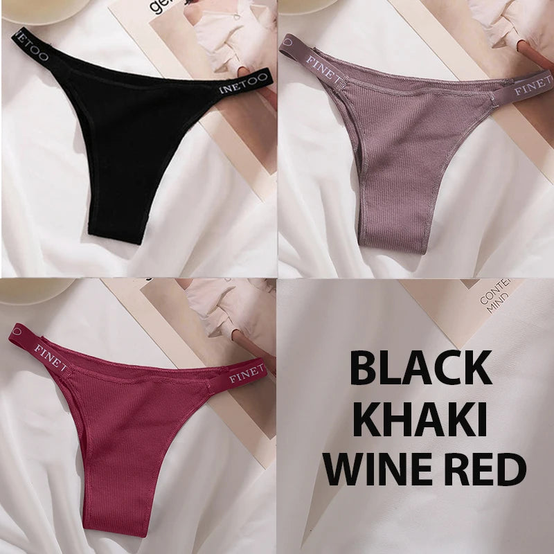 The 3-Pack Solid Cotton Brief and Thong