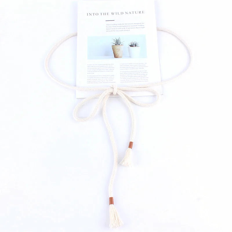 The Tassel Braided Rope Waist Belt