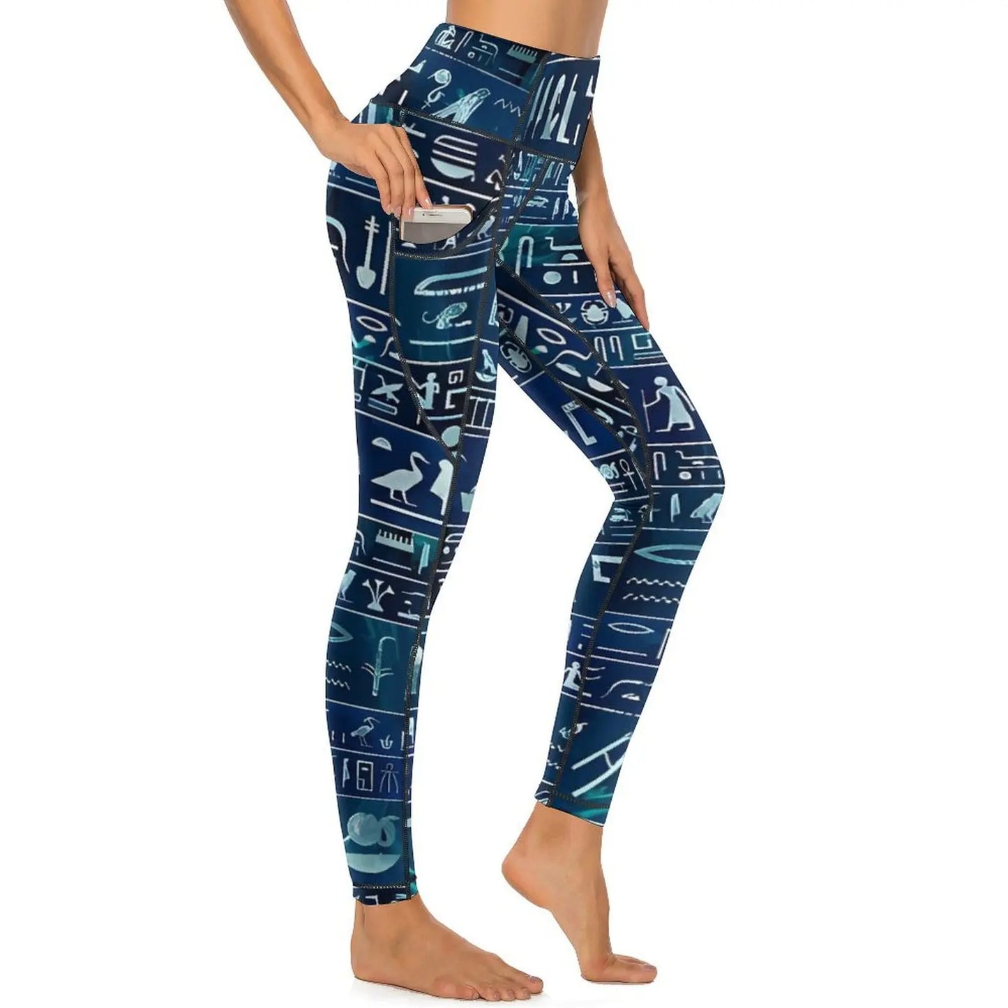 Ancient Egyptian Art Leggings Sexy History of Egypt High Waist Yoga Pants Casual Stretchy Leggins Design Fitness Gym Tights