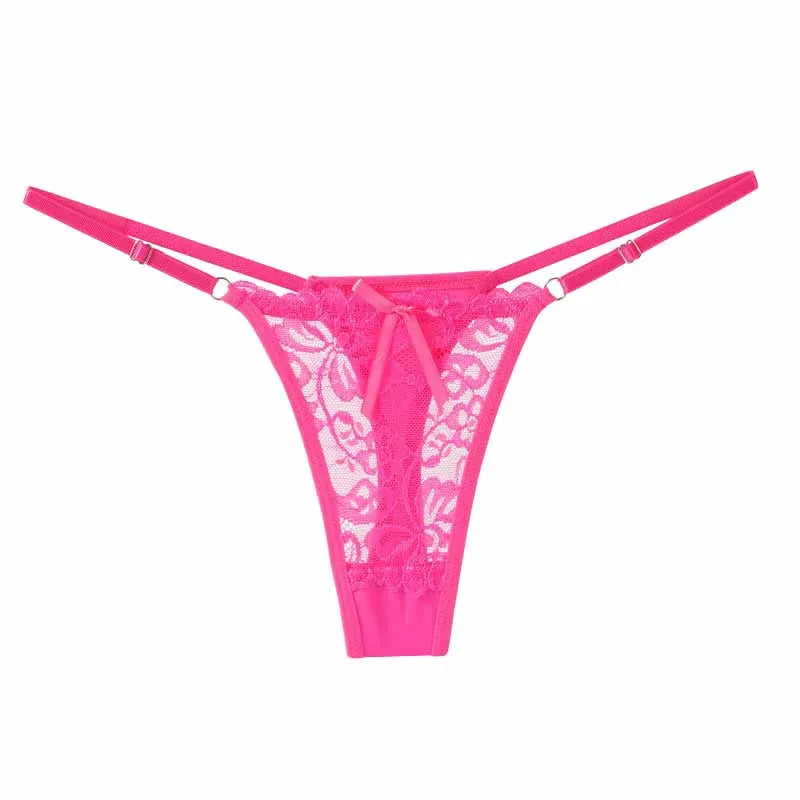 The Adjustable Hollow-Out Lace Thong