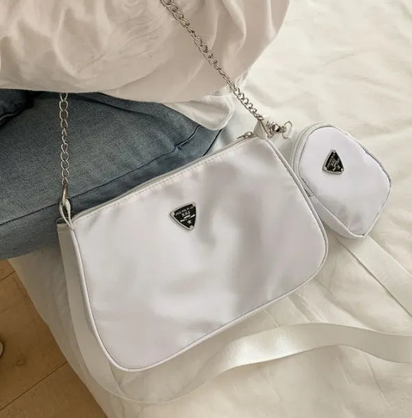 The 2-Piece Nylon Chain Bag Set