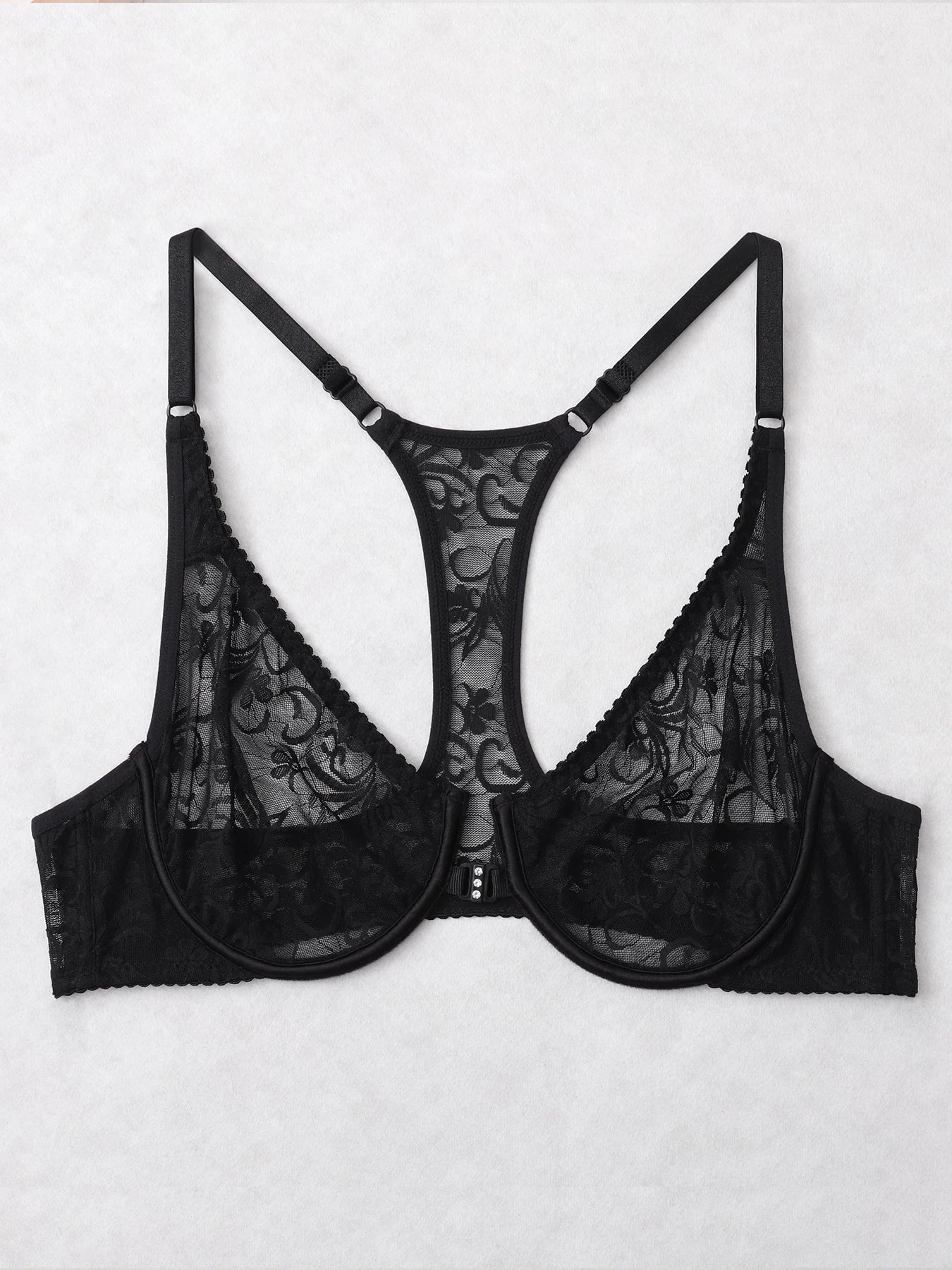 Bra For Womens Front Button Lace Bra Underwire Underwear Elegant Embroidery Beautiful Back Plus Size Lingeire BH Top