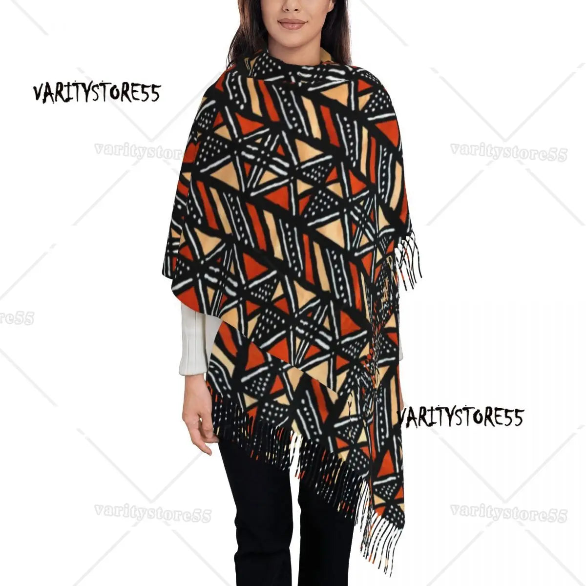 The Tribal Print Wrap Scarf