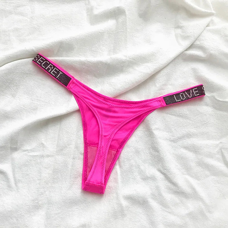 The 5-Pack Rhinestone Diamond Thong Set