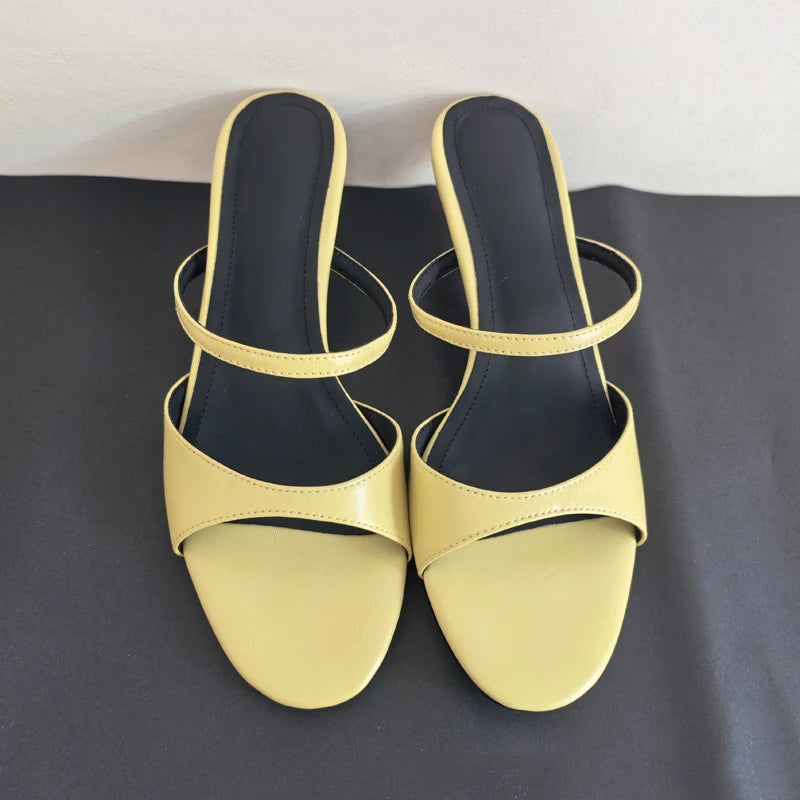 JOZHAMTA Size 34-43 Women Real Leather Casual Flats Slippers Comfort Slides Sandals Soft Fashion 2025 Daily Home Outdoor