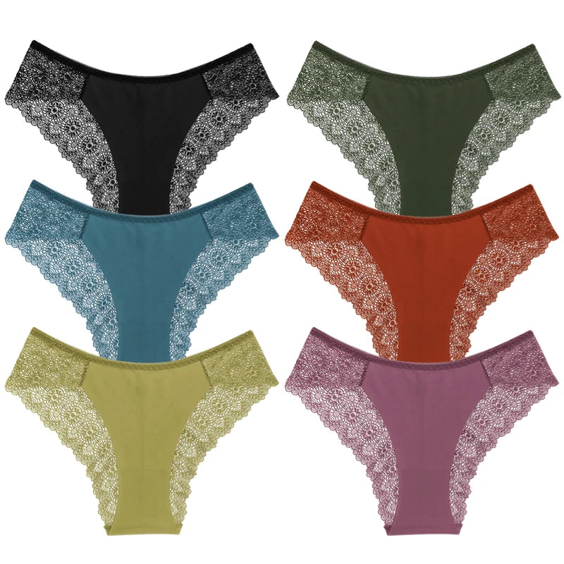 The 6-Pack Lace Hollow-Out Brief Set