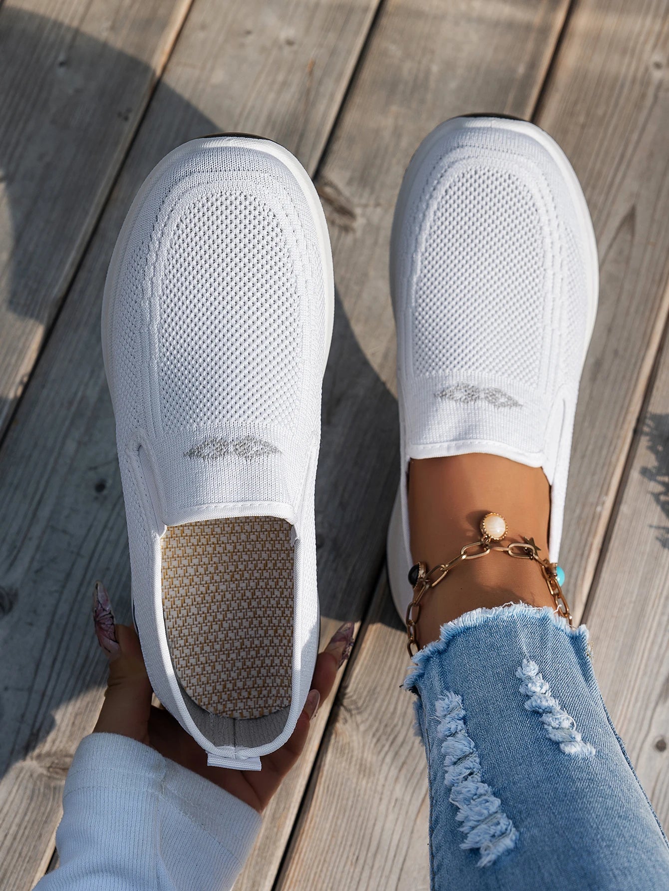 Women Casual Sports Shoes Breathable Lightweight Sneakers Anti-slip Flats Outdoor Running Walking Shoes Female Vulcanized Shoes