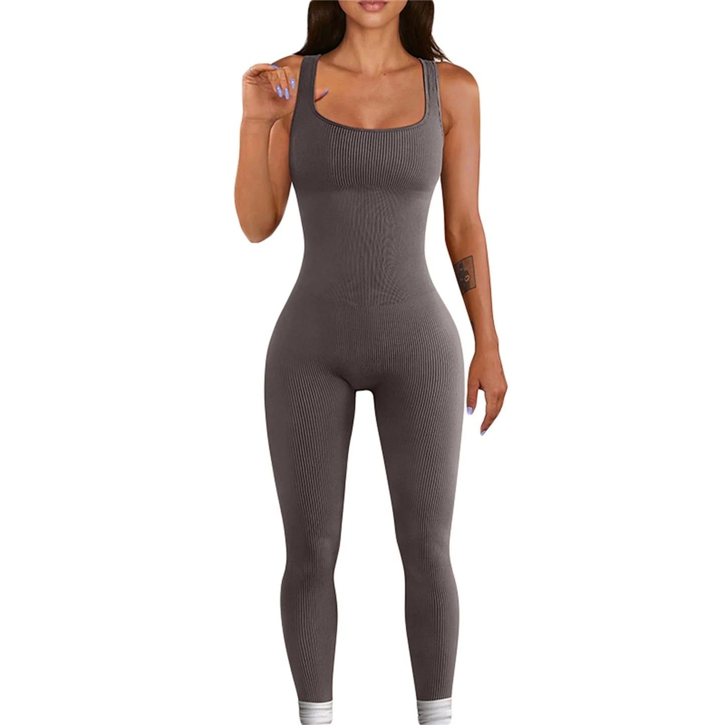 The U-Neck Sleeveless Bodycon Romper