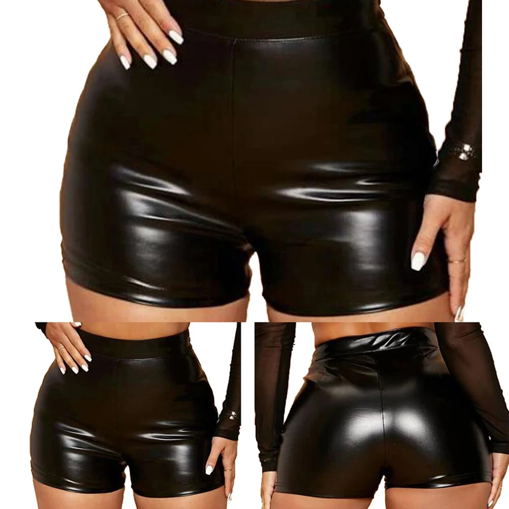 The Wet Look PU Booty Short