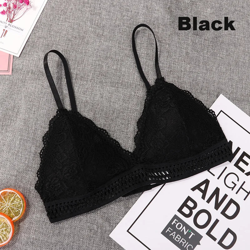 Bralette French Triangle Cup Bras for Women Comfort Cotton Bra Girl Summer Thin Soft Sexy Push Up Seamless Invisible Underwear