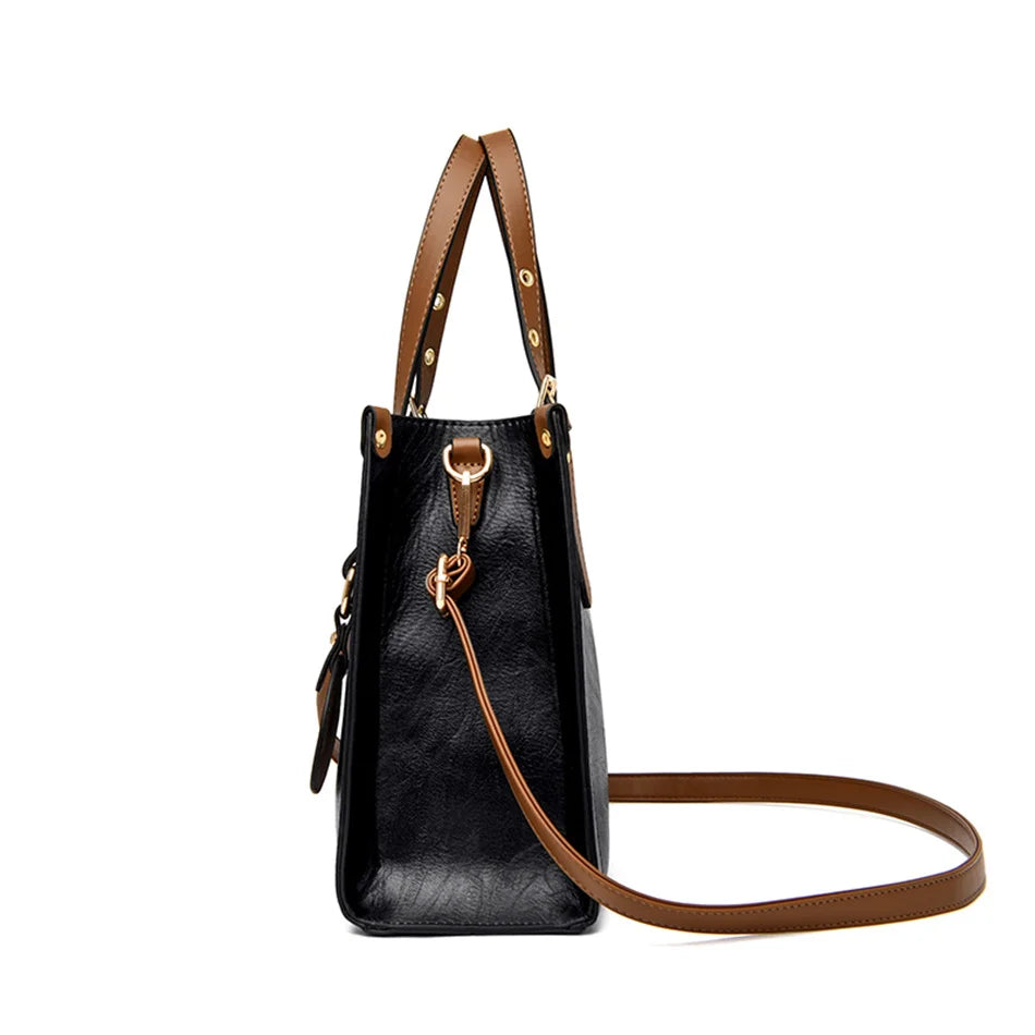 The 3-Layer Vintage Leather Tote