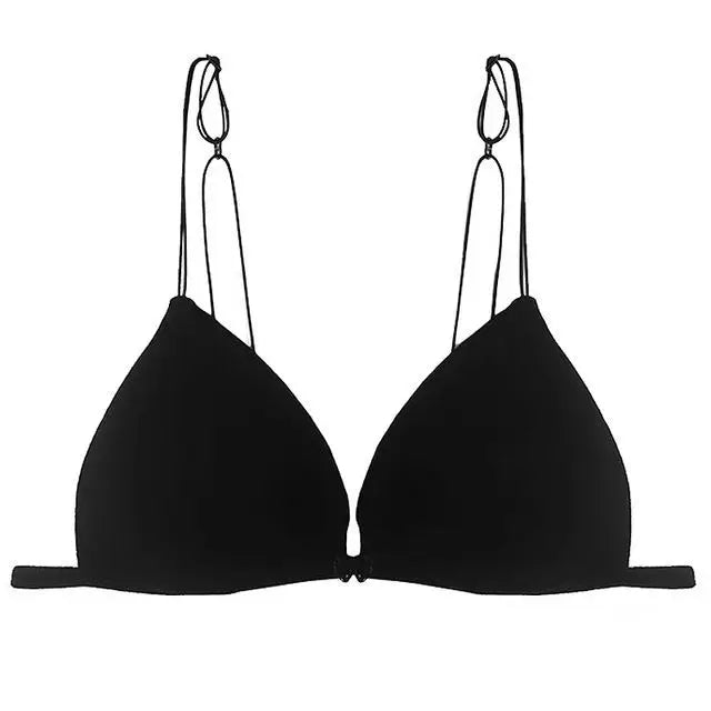 Bralette French Triangle Cup Bras for Women Comfort Cotton Bra Girl Summer Thin Soft Sexy Push Up Seamless Invisible Underwear
