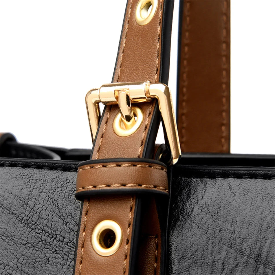 The 3-Layer Vintage Leather Tote
