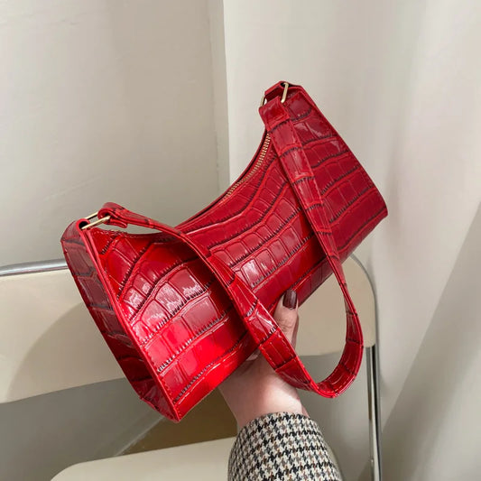 The Croc-Embossed Underarm Bag