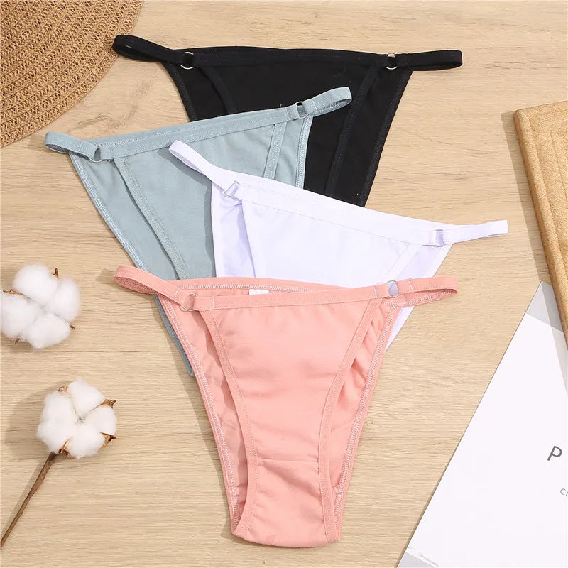 FINETOO 3Pcs/set Cotton Briefs Panties Women Sexy Low Waist Underwear M-2XL Ladies Cotton Underpants Soft Feamle Lingerie 2026
