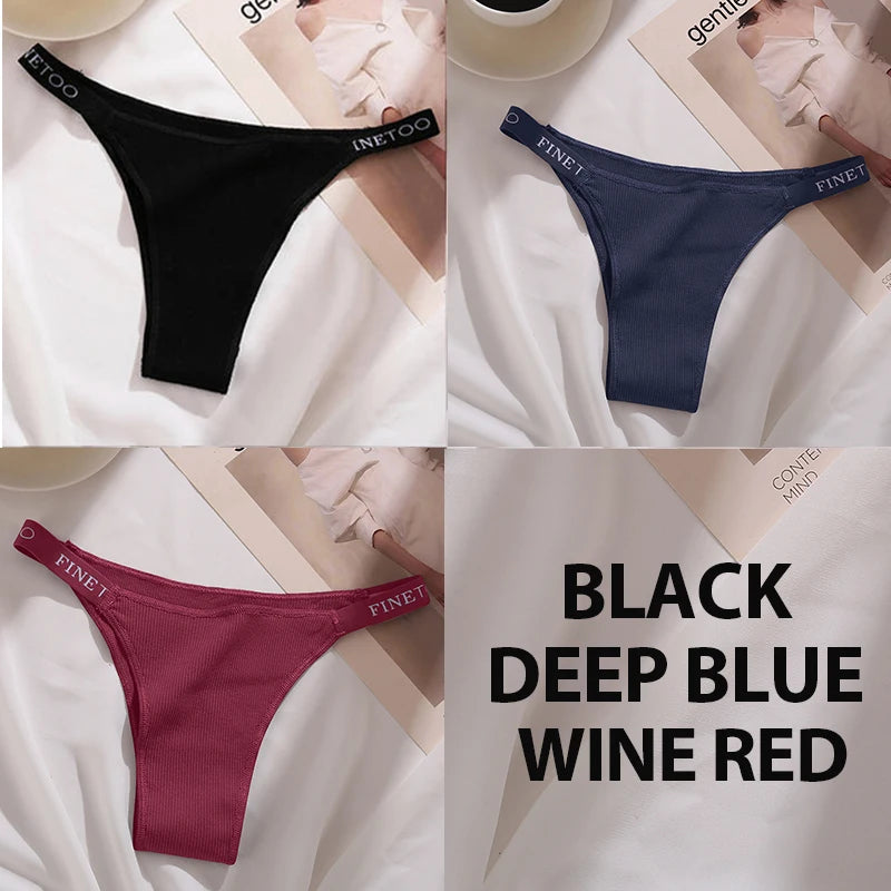 The 3-Pack Solid Cotton Brief and Thong