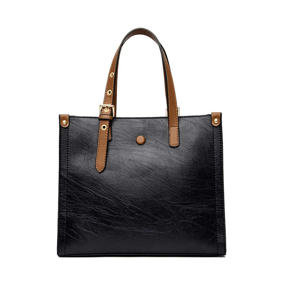 The 3-Layer Vintage Leather Tote