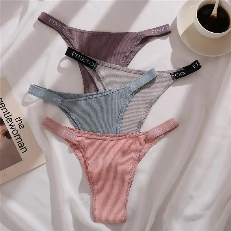 The 3-Pack Solid Cotton Brief and Thong