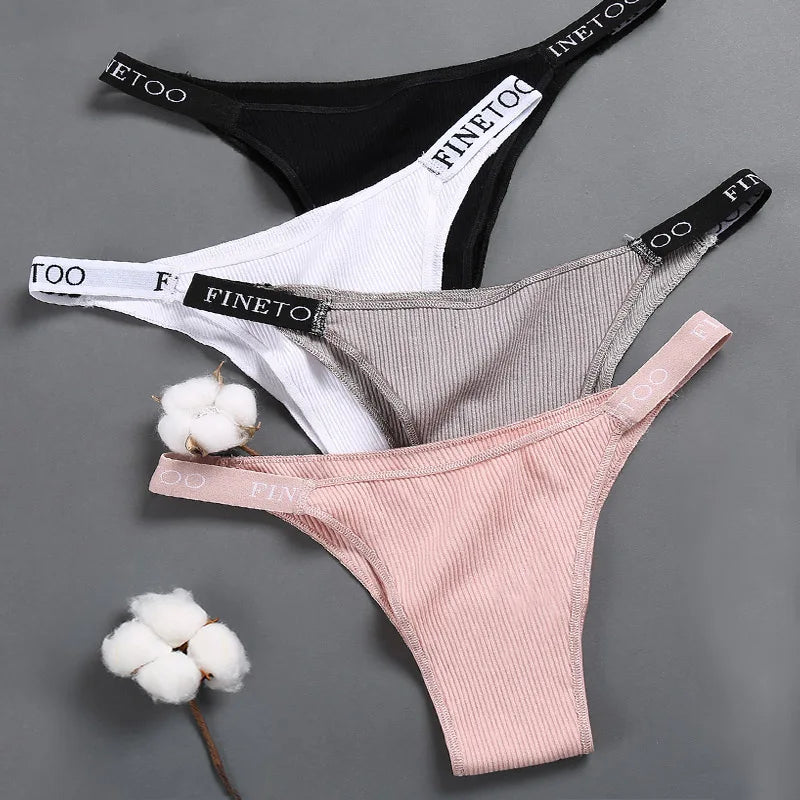 The 3-Pack Solid Cotton Brief and Thong