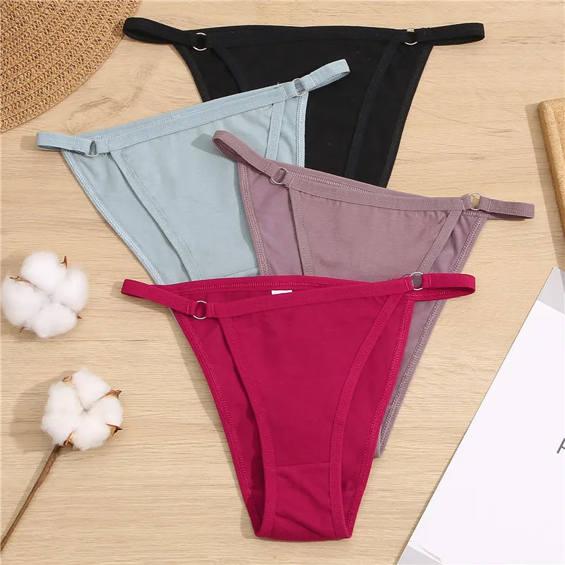 FINETOO 3Pcs/set Cotton Briefs Panties Women Sexy Low Waist Underwear M-2XL Ladies Cotton Underpants Soft Feamle Lingerie 2026