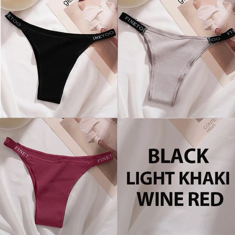 The 3-Pack Solid Cotton Brief and Thong