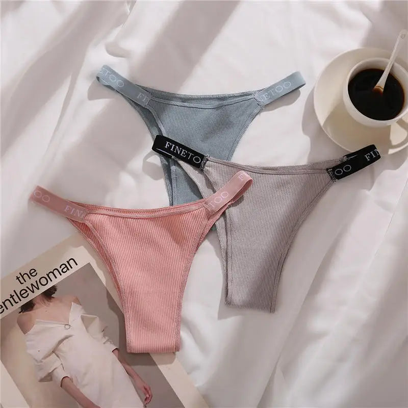 The 3-Pack Solid Cotton Brief and Thong
