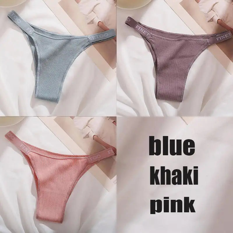 The 3-Pack Solid Cotton Brief and Thong