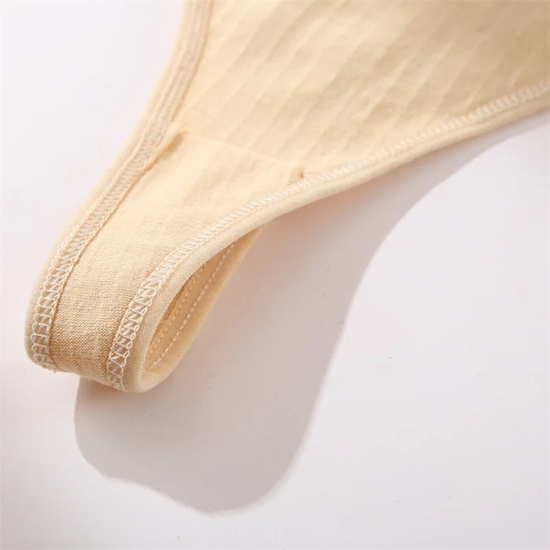 The 3-Pack Solid Color Cotton G-String