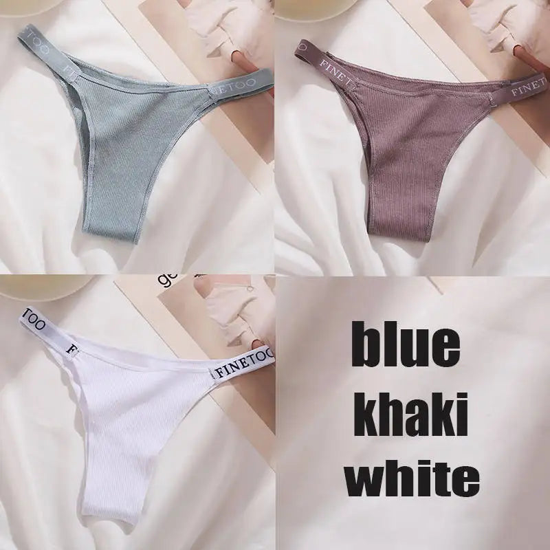 The 3-Pack Solid Cotton Brief and Thong