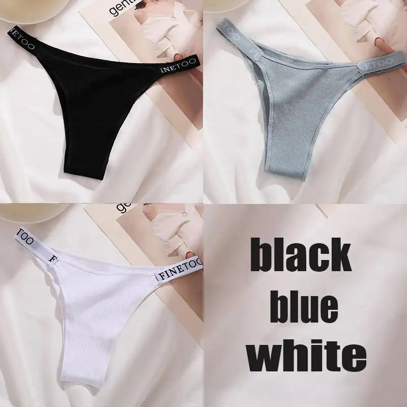 The 3-Pack Solid Cotton Brief and Thong