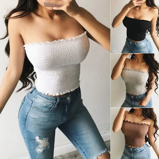 The Ruched Bandeau Wrap Top