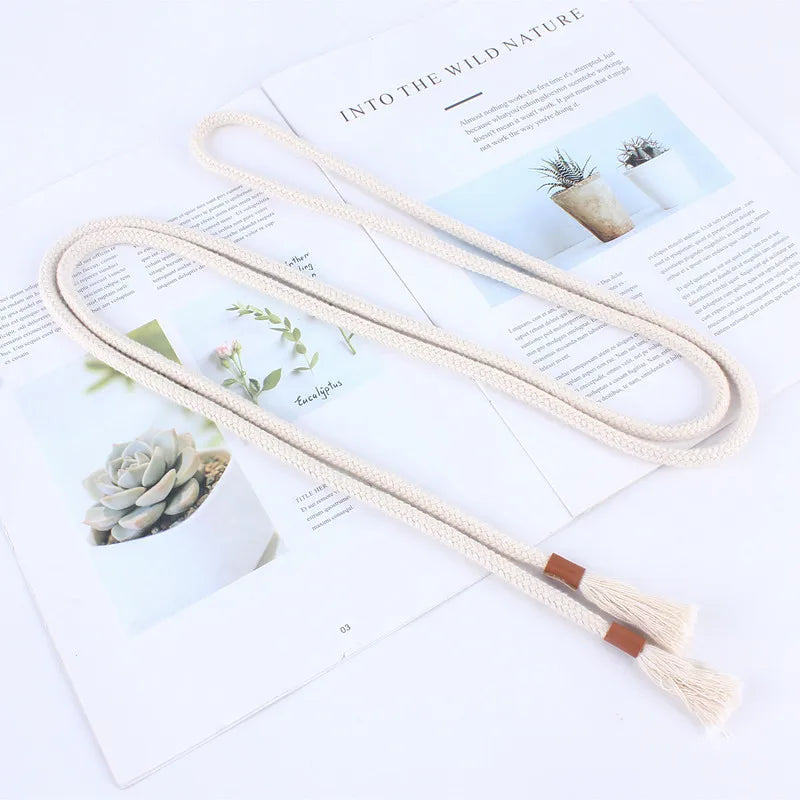The Tassel Braided Rope Waist Belt