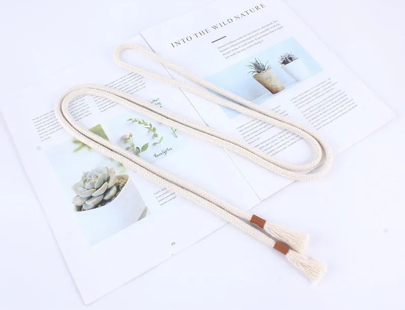 The Tassel Braided Rope Waist Belt