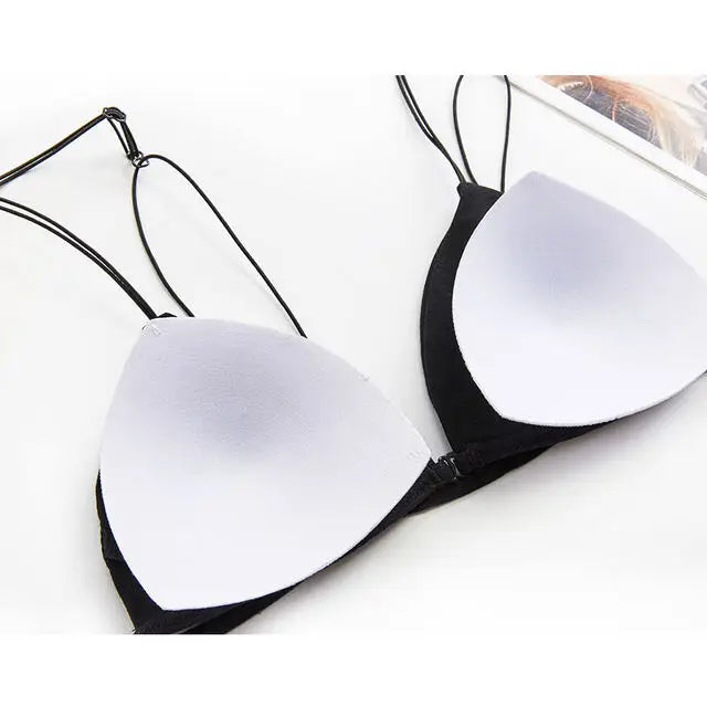 Bralette French Triangle Cup Bras for Women Comfort Cotton Bra Girl Summer Thin Soft Sexy Push Up Seamless Invisible Underwear