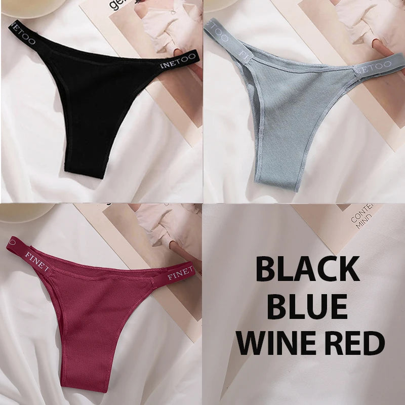 The 3-Pack Solid Cotton Brief and Thong