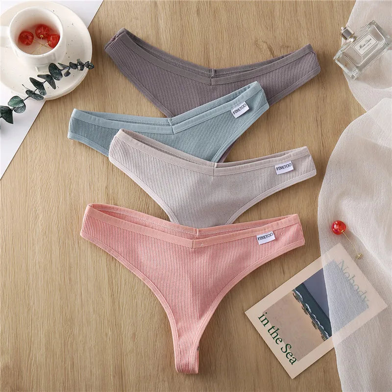 The 3-Pack Cotton Low Waist Thong Set
