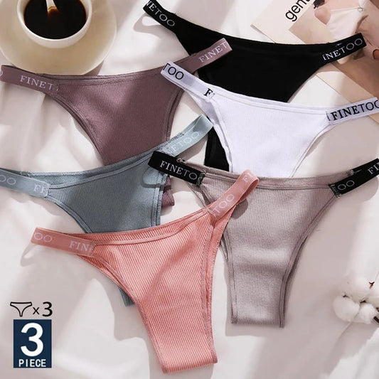 The 3-Pack Solid Cotton Brief and Thong