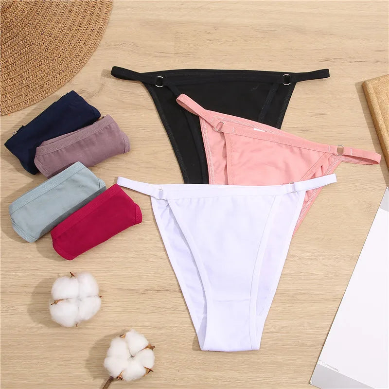 FINETOO 3Pcs/set Cotton Briefs Panties Women Sexy Low Waist Underwear M-2XL Ladies Cotton Underpants Soft Feamle Lingerie 2026