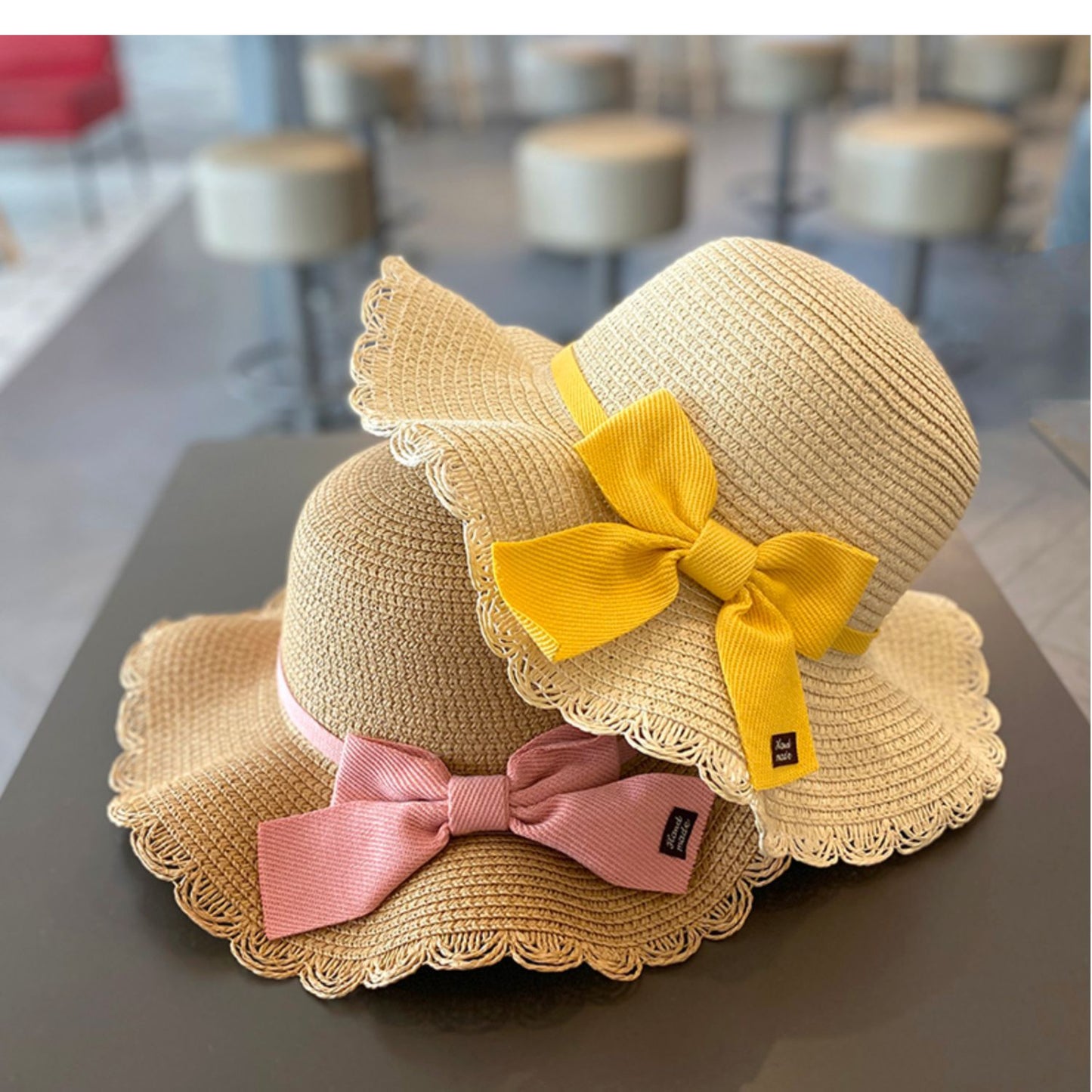 The Wide Brim Lace Straw Hat & Bag Set
