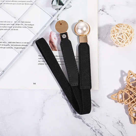 The Pearl Buckle Slim Belt