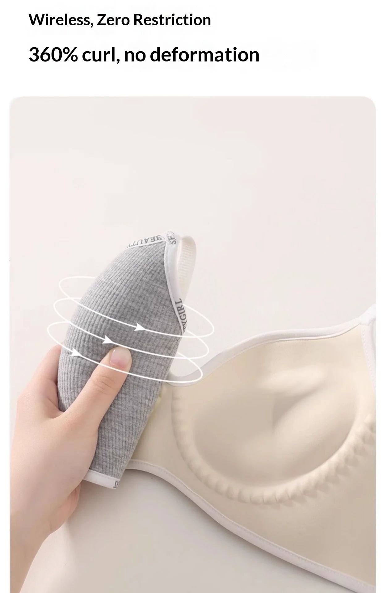 Women's Push-Up Bra for Enhanced Appearance Spring/Summer Wire-Free Soft Support Bra with Anti-Sagging Design Strapless Bra