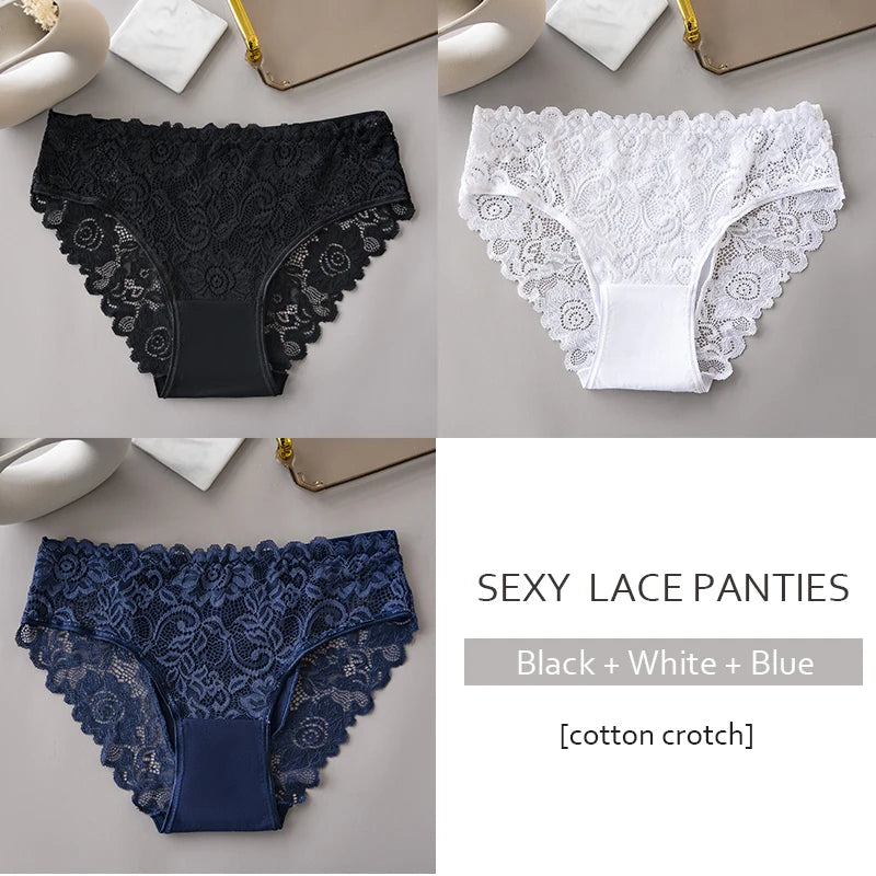 The 3-Pack Floral Embroidery Lace Brief