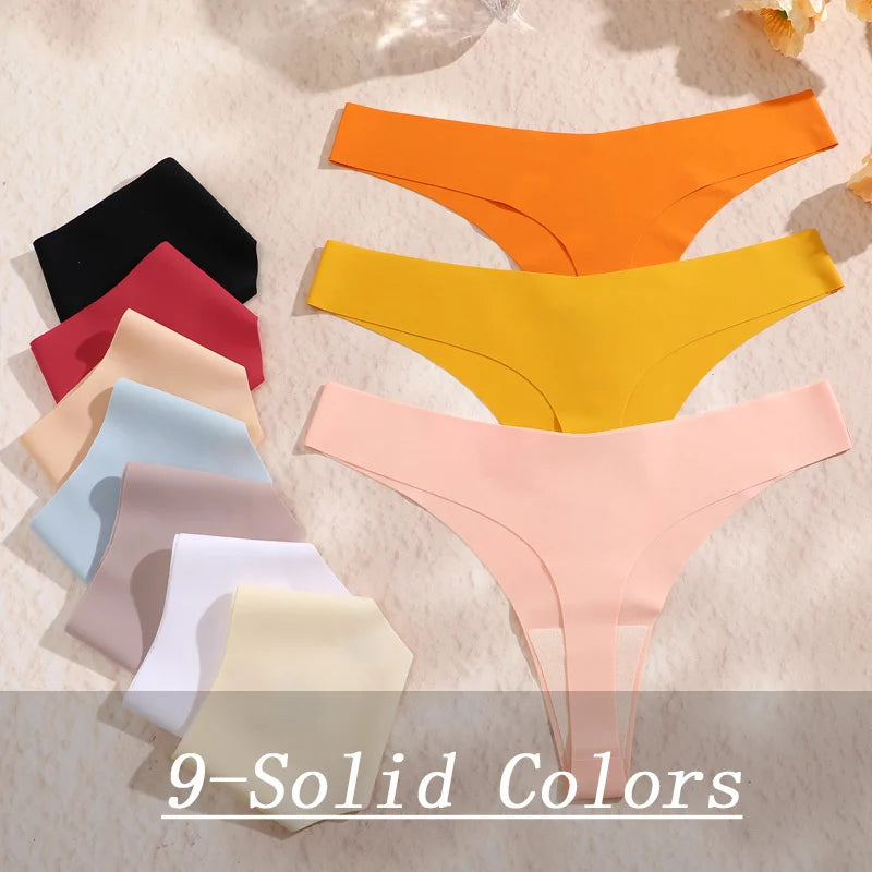 The 3-Pack Ice Silk V-Waist Thong Set
