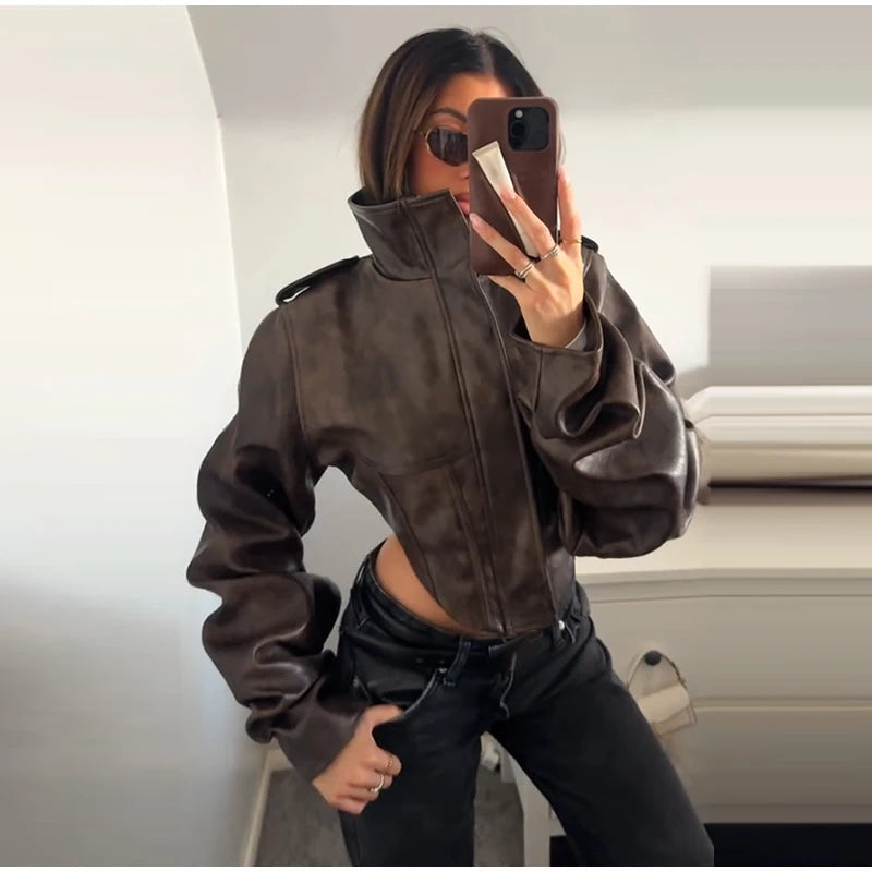 The Balloon Sleeve Biker Jacket