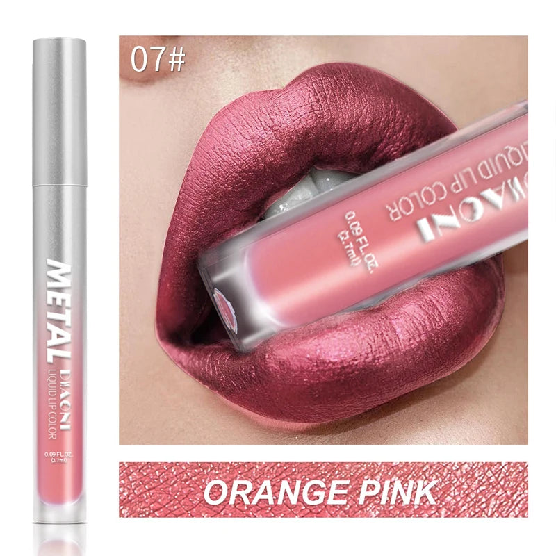 The 12-Color Metallic Shimmer Lip Gloss Set