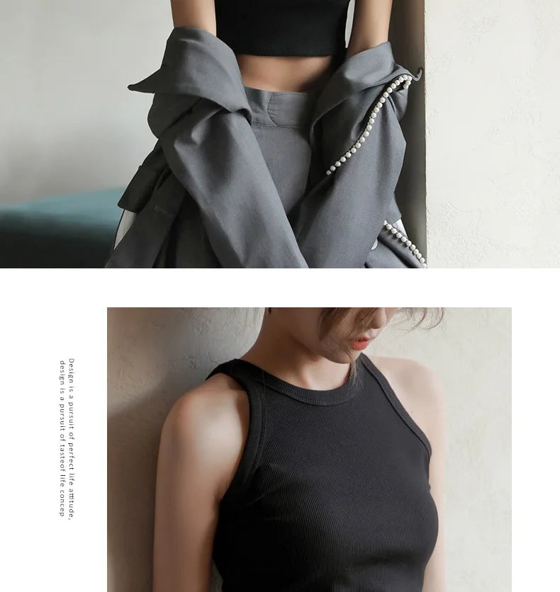 The Bare Navel Backless Crop Vest