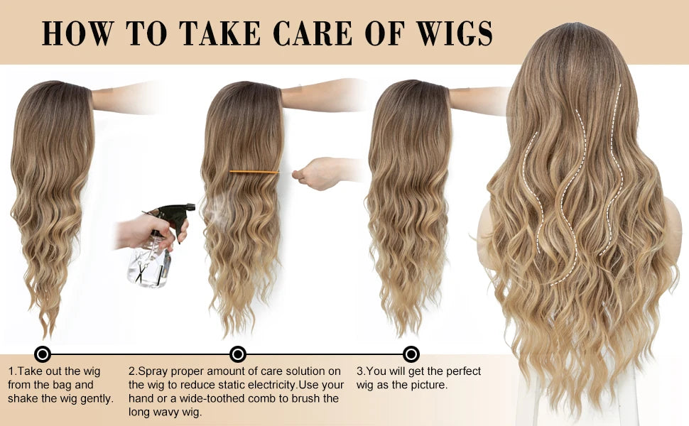 The 26-Inch Middle Part Lace Wavy Wig