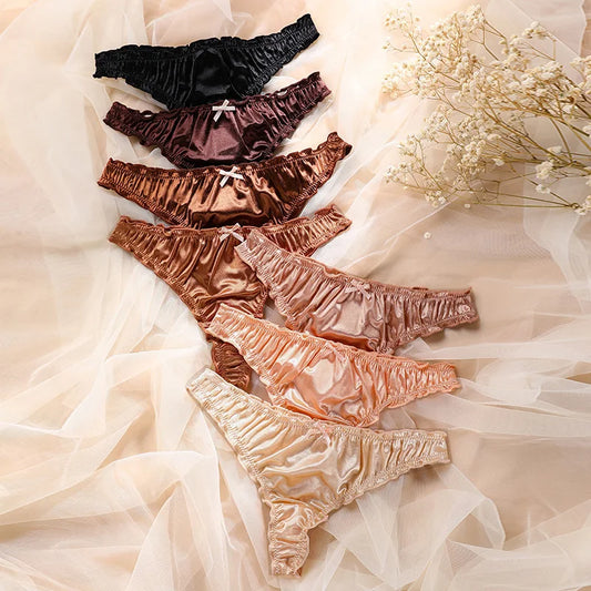 The Satin Frill Trim Seamless Brief
