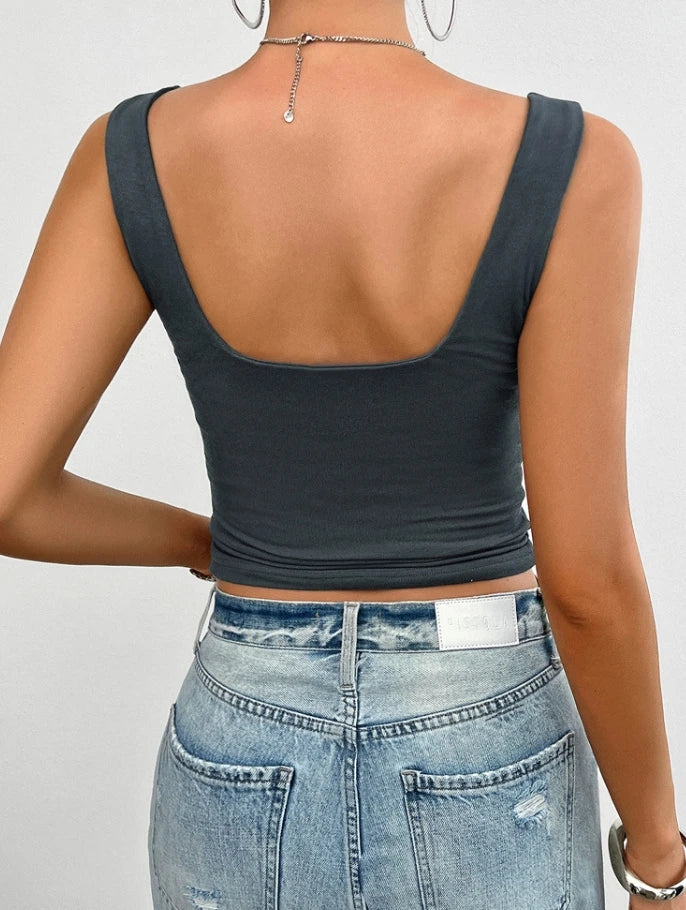 The Y2K Ruched Sweetheart Tank
