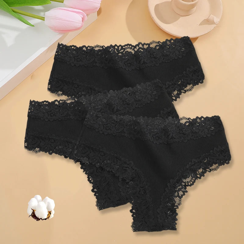 The 3-Pack Brazilian Lace G-String Set